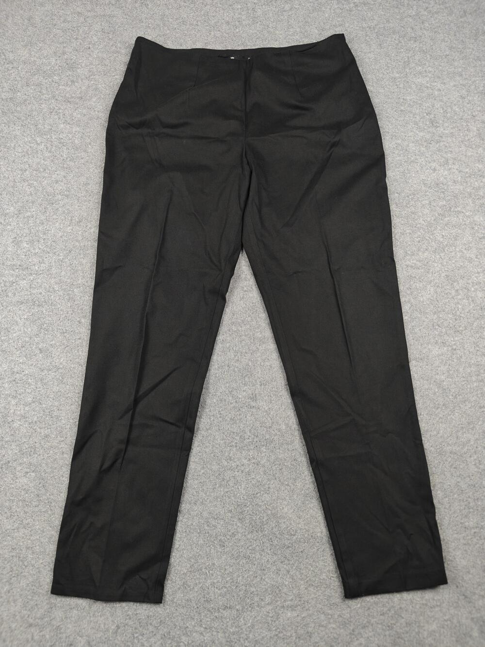 Jarbo Pants Womens 38 Black Dress Straight Pleated Zip Flat Front Business
